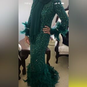 Emerald green dress